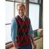 imageCOOFANDY Mens Sleeveless V Neck Pullover Sweater Slim Fit Casual Argyle Vest SweatersGw346 Red and Black Plaid