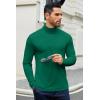 imageCOOFANDY Mens Slim Fit Basic Turtleneck TShirt Long Sleeve Solid T Shirts Casual Knit Pullover Thermal TopsDark Green