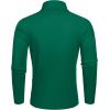imageCOOFANDY Mens Slim Fit Basic Turtleneck TShirt Long Sleeve Solid T Shirts Casual Knit Pullover Thermal TopsDark Green