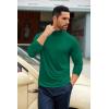 imageCOOFANDY Mens Slim Fit Basic Turtleneck TShirt Long Sleeve Solid T Shirts Casual Knit Pullover Thermal TopsDark Green