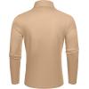 imageCOOFANDY Mens Slim Fit Basic Turtleneck TShirt Long Sleeve Solid T Shirts Casual Knit Pullover Thermal TopsKhaki