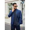 imageCOOFANDY Mens Slim Fit Basic Turtleneck TShirt Long Sleeve Solid T Shirts Casual Knit Pullover Thermal TopsNavy Blue