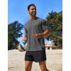 imageCOOFANDY Mens Swim Shirt Short Sleeve UPF 50 Sun Protection Shirt Rah Guard Athletic Quick Dry T ShirtsBlackdeep Grey