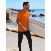 imageCOOFANDY Mens Swim Shirt Short Sleeve UPF 50 Sun Protection Shirt Rah Guard Athletic Quick Dry T ShirtsOrange