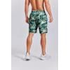 imageCOOFANDY Mens Swim Trunks 7 inch Bathing Suit with Mesh Liner Swim Shorts Board Short SwimsuitBlue Green Coconut Tree