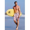imageCOOFANDY Mens Swim Trunks 7 inch Bathing Suit with Mesh Liner Swim Shorts Board Short SwimsuitPink Coconut Tree
