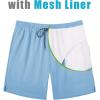 imageCOOFANDY Mens Swim Trunks 7 inch Bathing Suit with Mesh Liner Swim Shorts Board Short SwimsuitSky Blue
