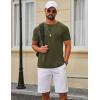 imageCOOFANDY Mens TShirts Short Sleeve Crew Neck T Shirts Casual Classic Basic Tee ShirtsArmy Green
