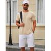 imageCOOFANDY Mens TShirts Short Sleeve Crew Neck T Shirts Casual Classic Basic Tee ShirtsBeige
