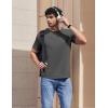 imageCOOFANDY Mens TShirts Short Sleeve Crew Neck T Shirts Casual Classic Basic Tee ShirtsDark Grey