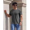 imageCOOFANDY Mens TShirts Short Sleeve Crew Neck T Shirts Casual Classic Basic Tee ShirtsDark Grey