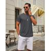 imageCOOFANDY Mens TShirts Short Sleeve Crew Neck T Shirts Casual Classic Basic Tee ShirtsDark Grey