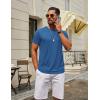 imageCOOFANDY Mens TShirts Short Sleeve Crew Neck T Shirts Casual Classic Basic Tee ShirtsDenim Blue