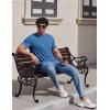 imageCOOFANDY Mens TShirts Short Sleeve Crew Neck T Shirts Casual Classic Basic Tee ShirtsDenim Blue