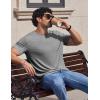 imageCOOFANDY Mens TShirts Short Sleeve Crew Neck T Shirts Casual Classic Basic Tee ShirtsLight Grey