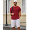 imageCOOFANDY Mens TShirts Short Sleeve Crew Neck T Shirts Casual Classic Basic Tee ShirtsRed