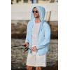 imageCOOFANDY Mens UPF 50 Sun Protection Hoodie Jacket Full Zip Light Long Sleeve Performance Fishing Shirts Hiking OutdoorLight Blue