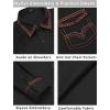 imageCOOFANDY Mens Western Cowboy Shirt Embroidered Long Sleeve Slim Fit Casual Cotton Button Down Hippie Shirts with PocketsBlack 2