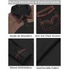 imageCOOFANDY Mens Western Cowboy Shirt Embroidered Long Sleeve Slim Fit Casual Cotton Button Down Hippie Shirts with PocketsBlack Dark Brown