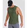 imageCOOFANDY Mens Workout Tank Tops Cotton Cut Off Sleeveless Muscle Shirts Gym Athletic Running T ShirtArmy Green
