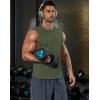 imageCOOFANDY Mens Workout Tank Tops Cotton Cut Off Sleeveless Muscle Shirts Gym Athletic Running T ShirtArmy Green