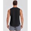 imageCOOFANDY Mens Workout Tank Tops Cotton Cut Off Sleeveless Muscle Shirts Gym Athletic Running T ShirtBlack