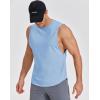 imageCOOFANDY Mens Workout Tank Tops Cotton Cut Off Sleeveless Muscle Shirts Gym Athletic Running T ShirtBlue