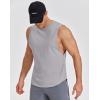 imageCOOFANDY Mens Workout Tank Tops Cotton Cut Off Sleeveless Muscle Shirts Gym Athletic Running T ShirtGrey