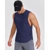 imageCOOFANDY Mens Workout Tank Tops Cotton Cut Off Sleeveless Muscle Shirts Gym Athletic Running T ShirtNavy
