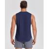 imageCOOFANDY Mens Workout Tank Tops Cotton Cut Off Sleeveless Muscle Shirts Gym Athletic Running T ShirtNavy
