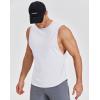 imageCOOFANDY Mens Workout Tank Tops Cotton Cut Off Sleeveless Muscle Shirts Gym Athletic Running T ShirtWhite