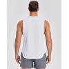 imageCOOFANDY Mens Workout Tank Tops Cotton Cut Off Sleeveless Muscle Shirts Gym Athletic Running T ShirtWhite