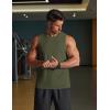 imageCOOFANDY Mens Workout Tank Tops Quick Dry UPF 50 Muscle Sleeveless Shirts Gym Athletic Running Summer Beach Swim ShirtArmy Green