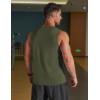 imageCOOFANDY Mens Workout Tank Tops Quick Dry UPF 50 Muscle Sleeveless Shirts Gym Athletic Running Summer Beach Swim ShirtArmy Green