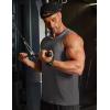 imageCOOFANDY Mens Workout Tank Tops Quick Dry UPF 50 Muscle Sleeveless Shirts Gym Athletic Running Summer Beach Swim ShirtDark Grey