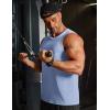 imageCOOFANDY Mens Workout Tank Tops Quick Dry UPF 50 Muscle Sleeveless Shirts Gym Athletic Running Summer Beach Swim ShirtLight Blue