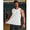 imageCOOFANDY Mens Workout Tank Tops Quick Dry UPF 50 Muscle Sleeveless Shirts Gym Athletic Running Summer Beach Swim ShirtWhite