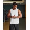imageCOOFANDY Mens Workout Tank Tops Quick Dry UPF 50 Muscle Sleeveless Shirts Gym Athletic Running Summer Beach Swim ShirtWhite
