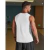 imageCOOFANDY Mens Workout Tank Tops Quick Dry UPF 50 Muscle Sleeveless Shirts Gym Athletic Running Summer Beach Swim ShirtWhite
