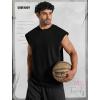 imageCOOFANDY Mens Workout Tank Tops Summer Sleeveless Tee Shirts Casual Stylish Gym Muscle Shirt Loose Fit for BasketballBlack