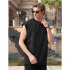 imageCOOFANDY Mens Workout Tank Tops Summer Sleeveless Tee Shirts Casual Stylish Gym Muscle Shirt Loose Fit for BasketballBlack