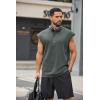 imageCOOFANDY Mens Workout Tank Tops Summer Sleeveless Tee Shirts Casual Stylish Gym Muscle Shirt Loose Fit for BasketballDark Army Green