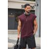 imageCOOFANDY Mens Workout Tank Tops Summer Sleeveless Tee Shirts Casual Stylish Gym Muscle Shirt Loose Fit for BasketballDark Red