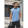 imageCOOFANDY Mens Workout Tank Tops Summer Sleeveless Tee Shirts Casual Stylish Gym Muscle Shirt Loose Fit for BasketballLight Blue