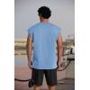 imageCOOFANDY Mens Workout Tank Tops Summer Sleeveless Tee Shirts Casual Stylish Gym Muscle Shirt Loose Fit for BasketballLight Blue