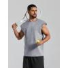 imageCOOFANDY Mens Workout Tank Tops Summer Sleeveless Tee Shirts Casual Stylish Gym Muscle Shirt Loose Fit for BasketballLight Grey