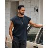 imageCOOFANDY Mens Workout Tank Tops Summer Sleeveless Tee Shirts Casual Stylish Gym Muscle Shirt Loose Fit for BasketballMidnight Blue