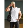 imageCOOFANDY Mens Workout Tank Tops Summer Sleeveless Tee Shirts Casual Stylish Gym Muscle Shirt Loose Fit for BasketballWhite