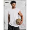 imageCOOFANDY Mens Workout Tank Tops Summer Sleeveless Tee Shirts Casual Stylish Gym Muscle Shirt Loose Fit for BasketballWhite