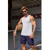 imageCOOFANDY Mens Workout Tank Tops UPF 50 Sleeveless Gym Muscle Shirts Cooling Quick Dry Bodybuilding Tanks for Swim Beach02 White